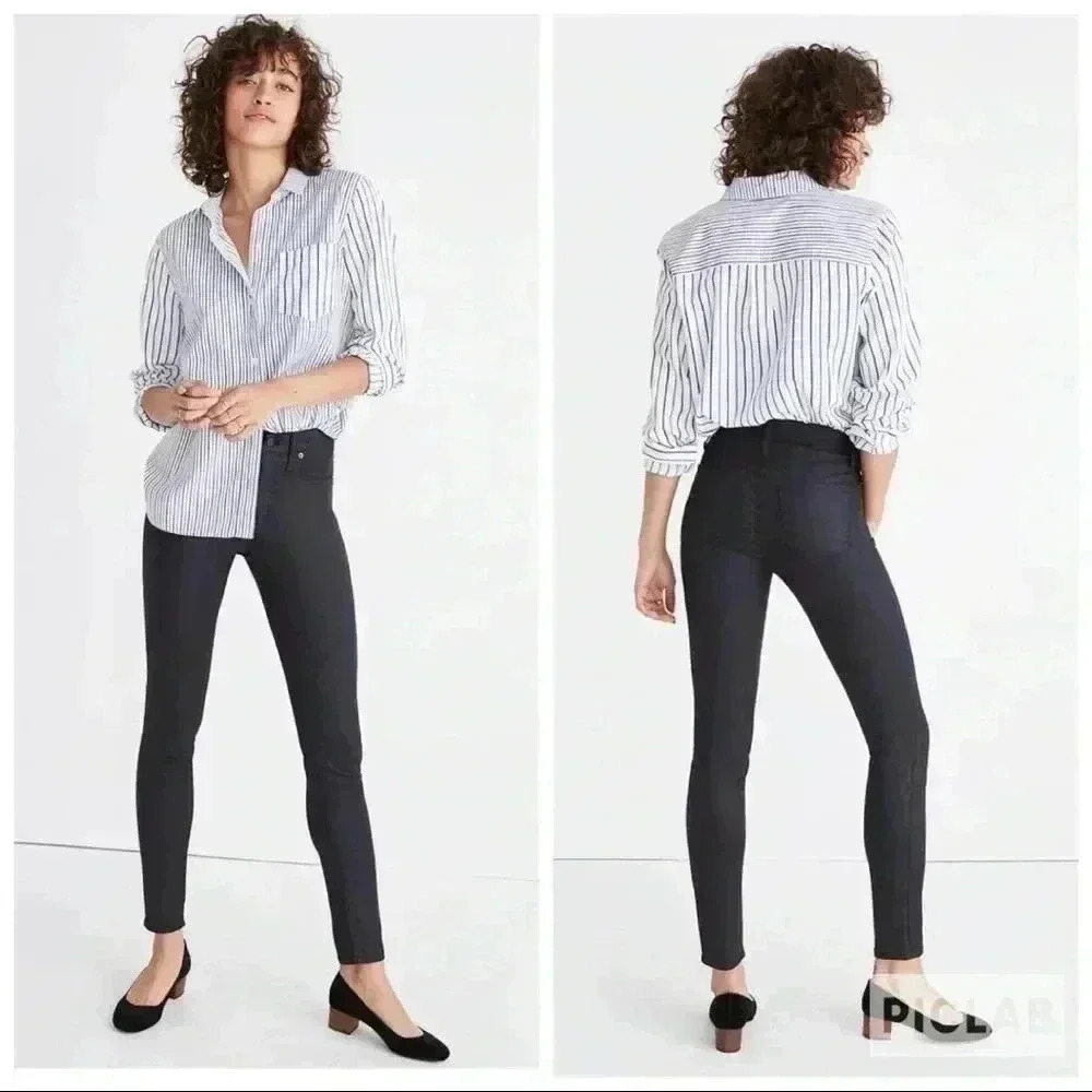New Madewell Coated Edition Skinny High Rise Jeans